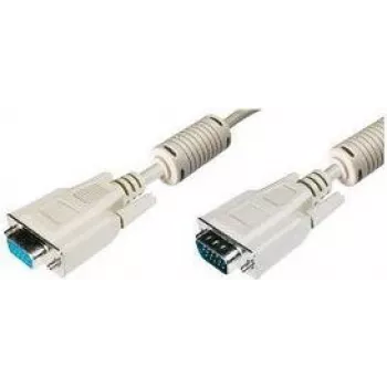 Cabo de extensão para monitor LogiLink VGA, 15, fêmea, capas moldadas com filtro de ferrite (TCOCSVGAC5)