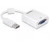 Adaptador de cabo de vídeo DeLOCK 61766 0,125m VGA DisplayPort branco