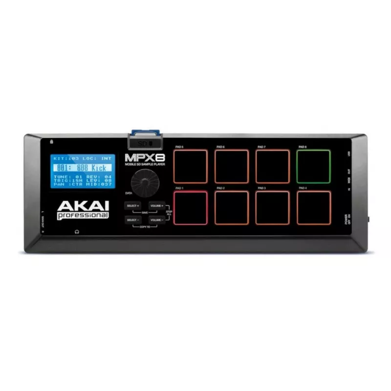 Akai MPX8 reprodutor de samples e controlador de pads, preto