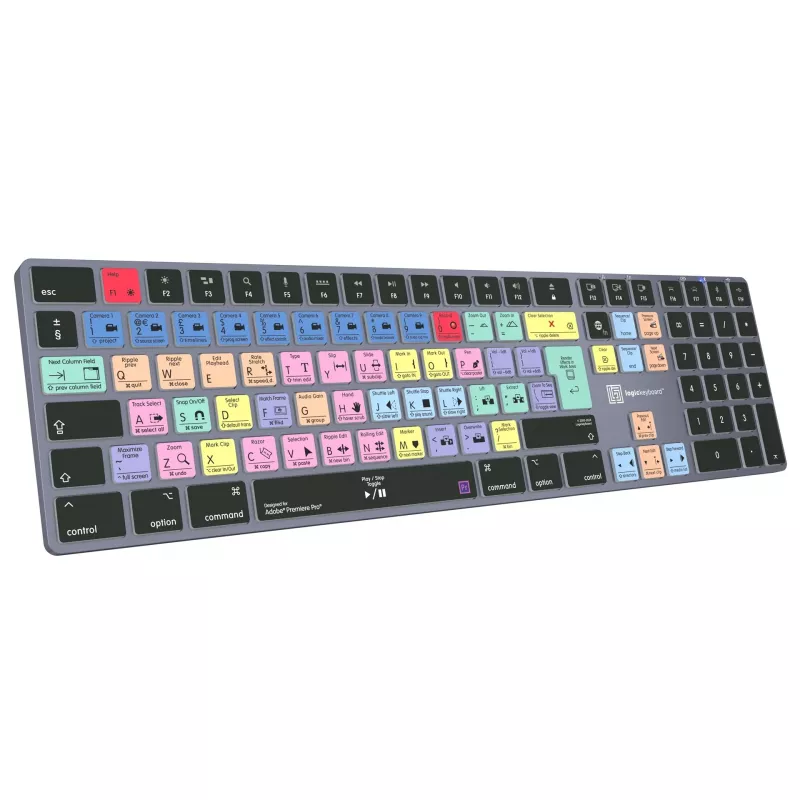 Logickeyboard LKB-PPROCC-TM-UK Adobe Premiere Pro CC Titan teclado, disposição UK, Mac