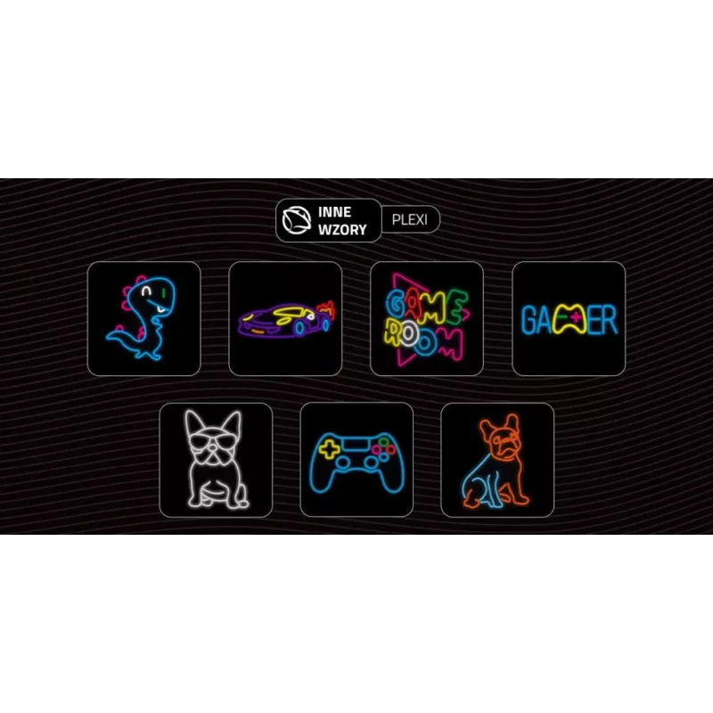 Letreiro de néon MANTA Neon Lights Dog with Glasses Manta SNL69MT – candeeiro de parede LED decorativo em forma de cão