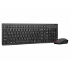 Teclado e rato Lenovo sem fios Preto