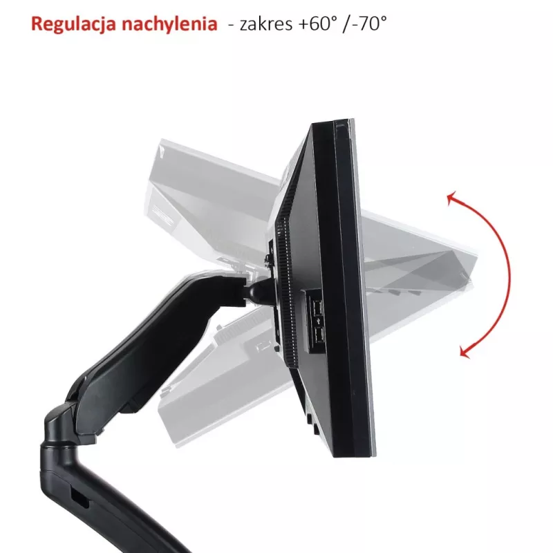 Suporte de secretária ART com mola a gás para 1 monitor