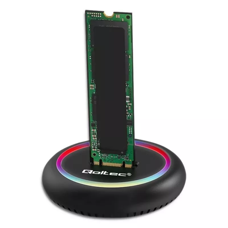 Qoltec 52275 Dock para SSD M.2, SATA/NVMe, USB-C