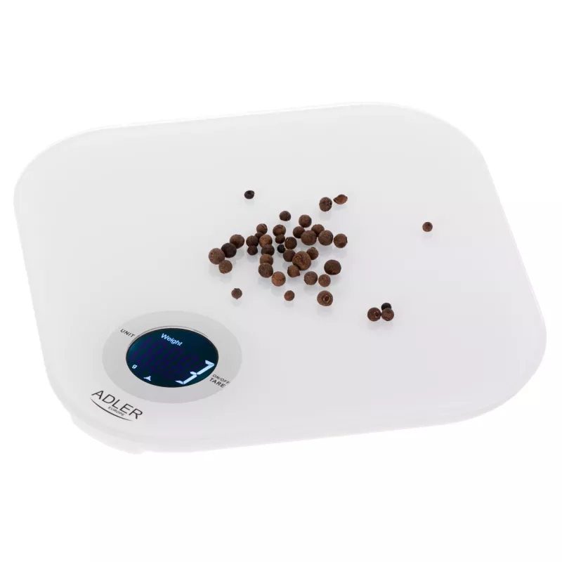 Balança de cozinha Adler AD 3180 divisão 1 g LCD branca