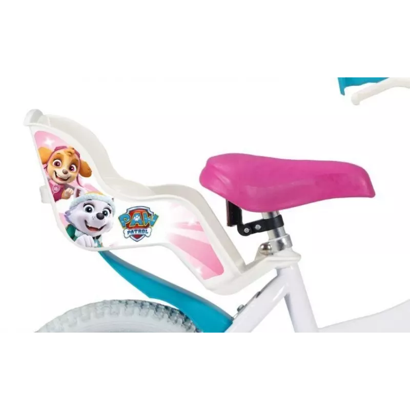 Bicicleta citadina para criança Toimsa PAW PATROL 14 polegadas aço, rodas insufláveis de 14 polegadas, travões de aro dianteiro/traseiro, cesto, assento para boneca, rodas de apoio
