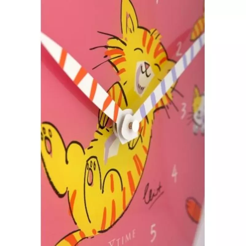 Relógio de parede NeXtime 8810 Tickle My Tummy, Ø30 cm, rosa/multicolor