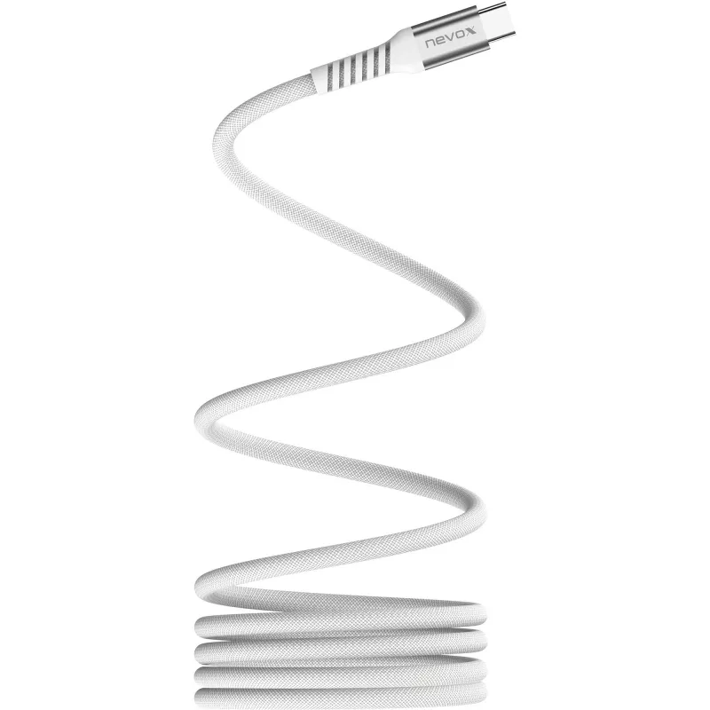 Cabo USB-C para USB-C Nevox 2478 – USB 2.0, 48V 5A, 240W, macho para macho