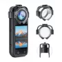 Tampas da objetiva Puluz PU750T para Insta360 X5 – conjunto de tampas de proteção com encaixe
