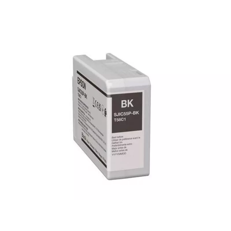 Tinteiro Epson SJIC55 (BK) para ColorWorks CW-D6500/D6000 – preto