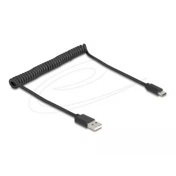 Cabo USB DeLOCK USB 2.0 0,75 m USB A USB C Preto 90368
