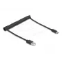Cabo USB DeLOCK USB 2.0 0,75 m USB A USB C Preto 90368
