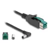 Cabo PoweredUSB DeLOCK ficha 12 V para ficha DC 5,5×2,5 mm angular 1 m