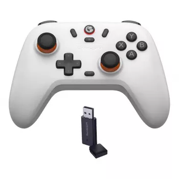 Comando gaming sem fios GameSir T4n Lite branco compatível com Bluetooth, sem fios, recarregável