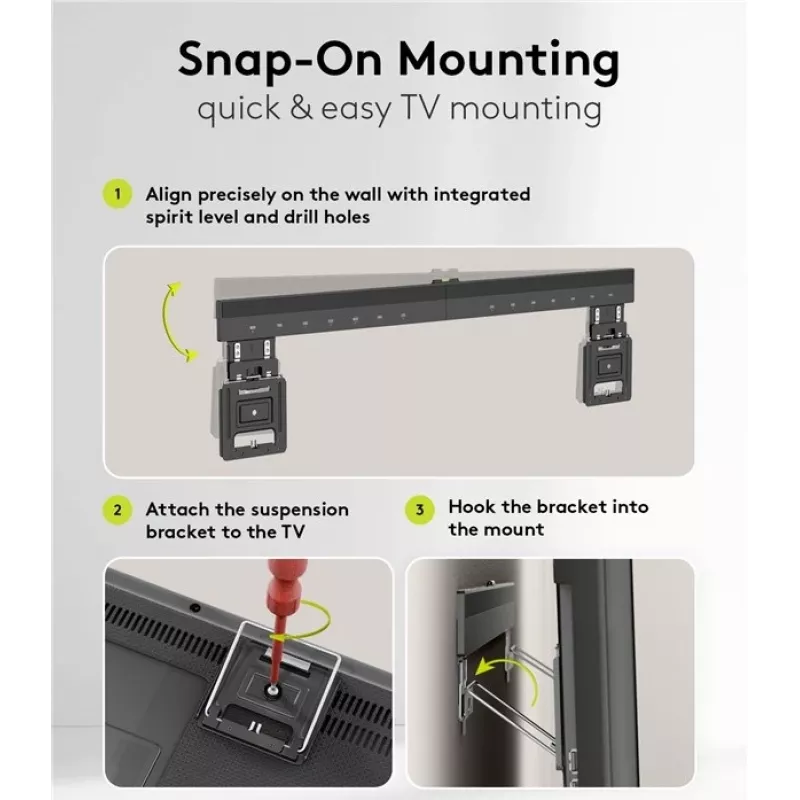 Suporte de parede fixo para TV WENTRONIC Goobay Ultraslim 70822 XL preto para ecrãs planos