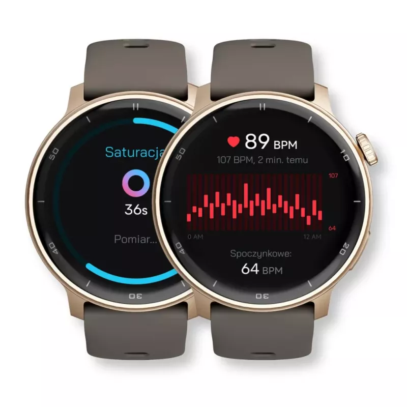 Smartwatch Stelio STSWA101GD Activ GPS 46 mm dourado — smartwatch GPS de 46 mm, caixa dourada