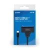 Cabo de interface SATA para USB-C SAVIO AK-69, conector fêmea SATA para conector macho USB-C, USB 3.2 Gen 1 (5 Gbit/s), 0,25 m, preto