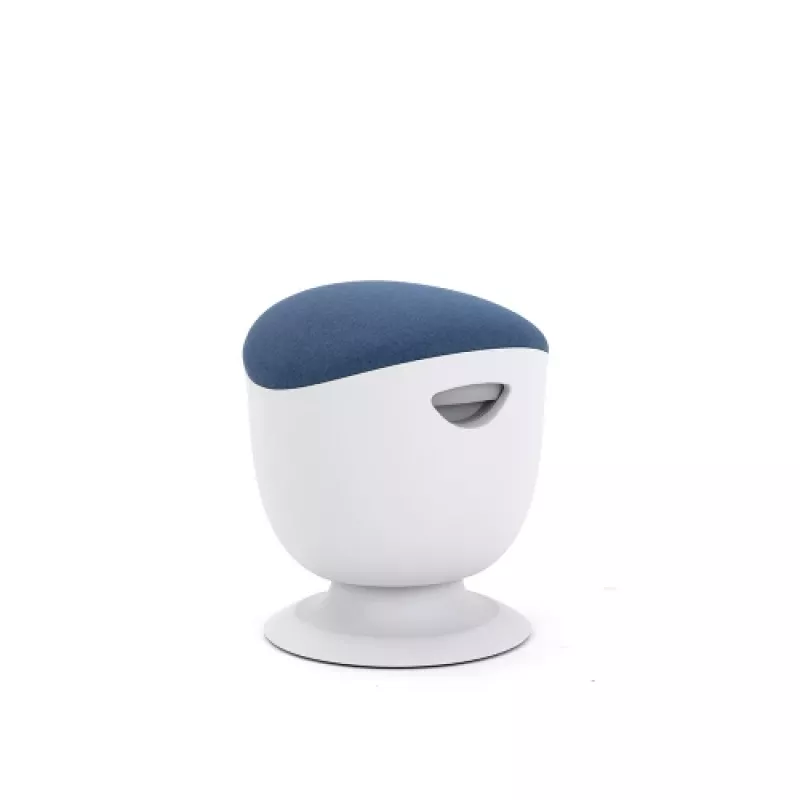 Banco de equilíbrio ergonómico Up Up Seul branco, D47 tecido azul