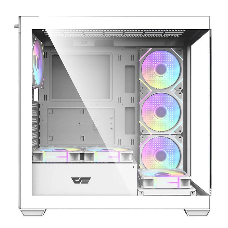 Caixa de computador Darkflash DS900 (branco) + 7 ventoinhas ARGB