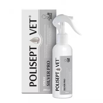 Spray antisséptico JM Sante Polisept Vet Silver Pro 200 ml — spray veterinário para feridas e pele de animais