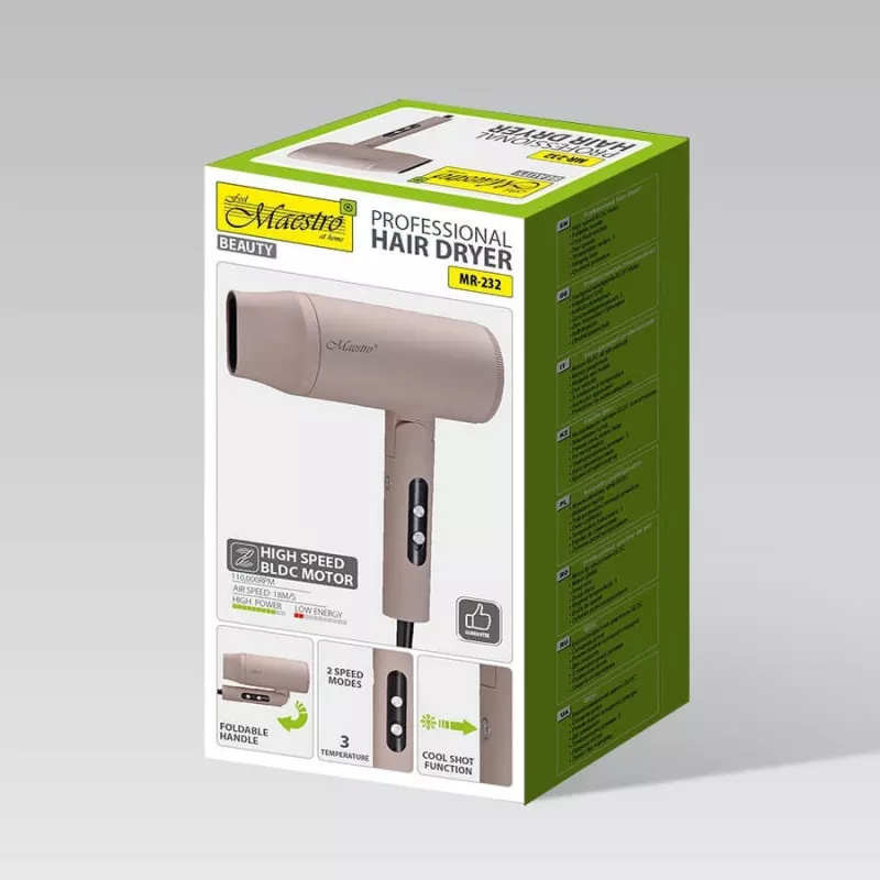 Secador de cabelo Maestro MR-232 2000 W rosa