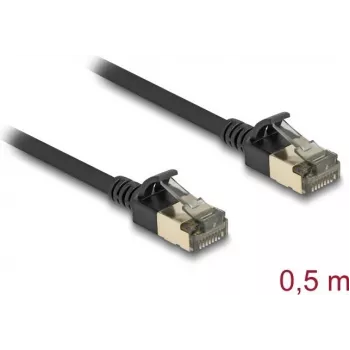 Cabo de rede DeLOCK RJ45 Cat.8.1 0,5 m preto