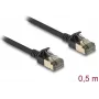 Cabo de rede DeLOCK RJ45 Cat.8.1 0,5 m preto