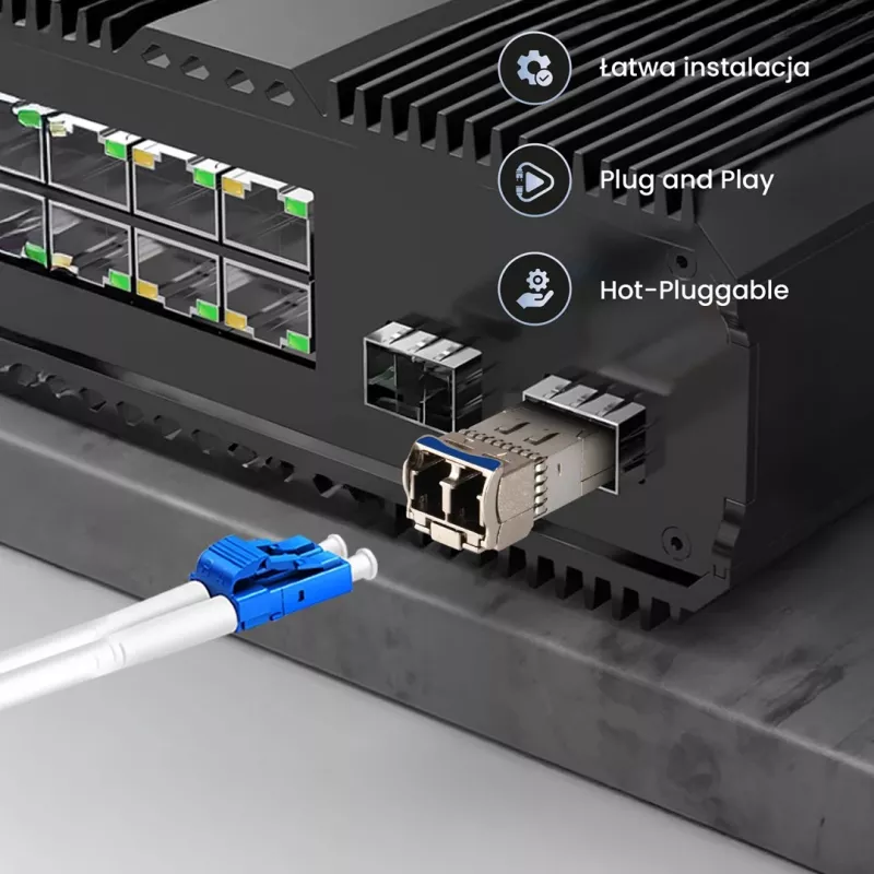 Extralink SFP28 25G pack de 2 | módulo SFP28 | 25Gbit/s, LC/UPC duplex, 1310nm, 10km, monomodo, DOM módulo transceptor de rede