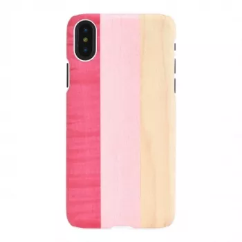 Capa para smartphone man and wood para iPhone X/XS — pink pie white