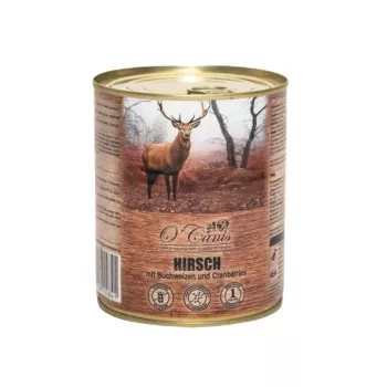 O'CANIS comida húmida para cães em lata - veado com trigo-sarraceno - 800 g