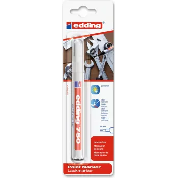 Marcador Edding 750 branco, 1 unidade