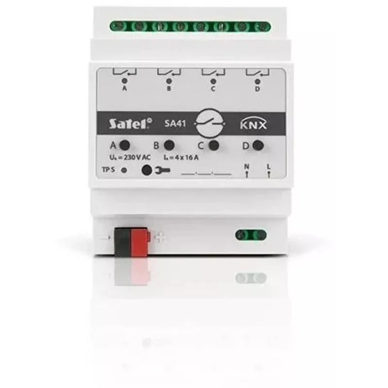 Atuador de comutação KNX de 4 canais SATEL KNX-SA41