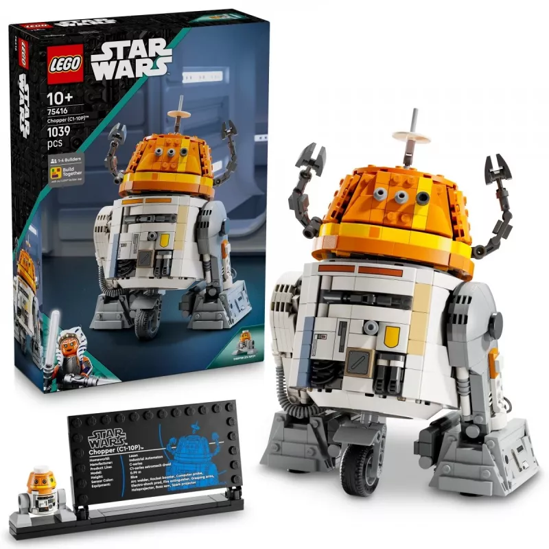 Conjunto de construção LEGO Star Wars Chopper C1-10P modelo de droide astromecânico 75416, 1039 peças, idade 10+, altura 220 mm