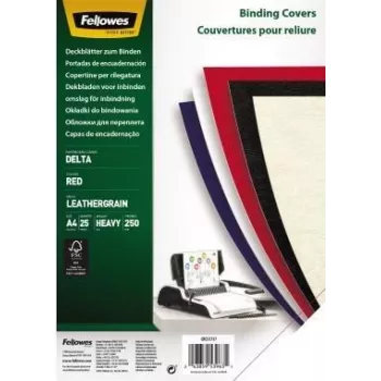 Fellowes - A4 (210 x 297 mm) - vermelho - 250 g/m² - 25 unid. capa de encadernação em cartão (5373702)