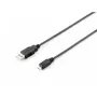 Equip cabo USB 2.0 Type-A para Micro-B, 1.0m, preto, 1 m, USB A, Micro-USB B, USB 2.0, macho/macho, preto