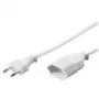 Extensão Euro Wentronic Goobay, 5 m, branco - ficha Euro (Type-C, CEE 7/16) > conector fêmea Euro (Type-C, CEE 7/16) (50509)