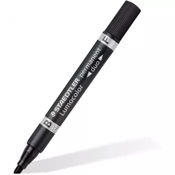 Marcador permanente Staedtler Lumocolor permanent duo 348 B preto 1 unid.
