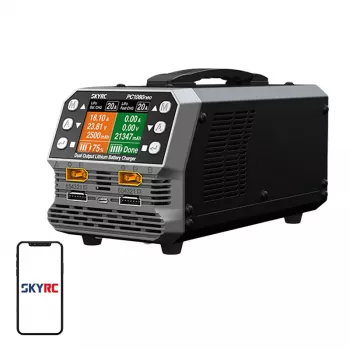Carregador de baterias de lítio de canal duplo SkyRC PC1080neo