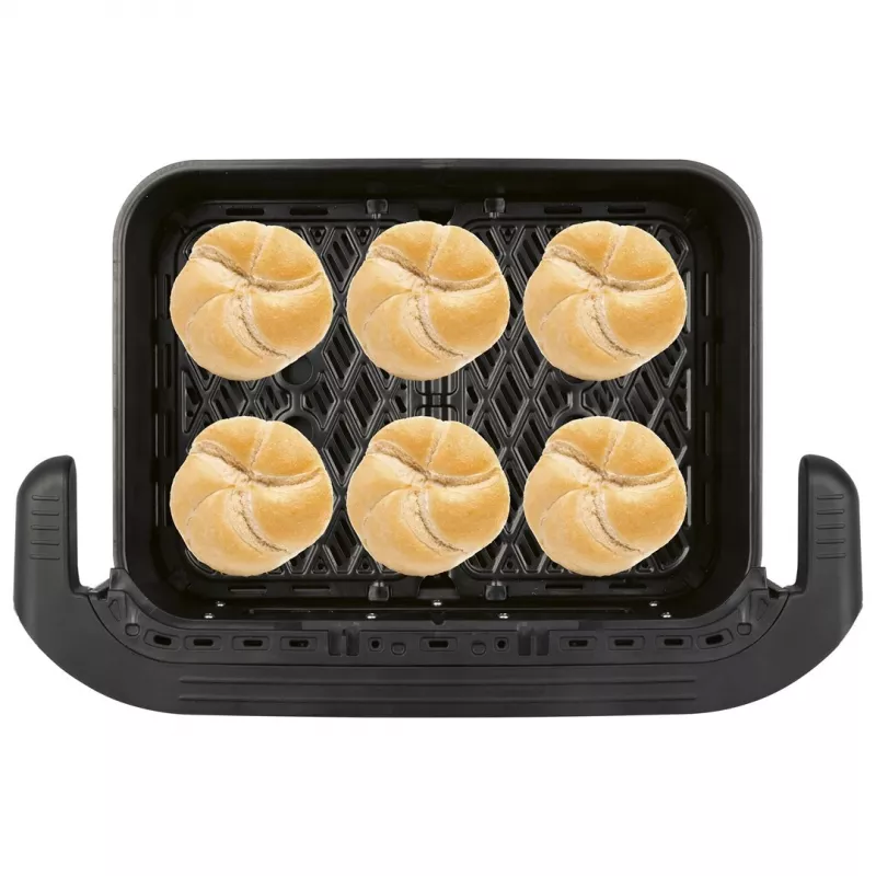 ProfiCook PC-FR 1313 H fritadeira de ar quente dupla, 10 L, 2400 W, preto/aço inoxidável