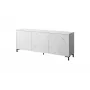 Cómoda MARMO 3D 200x45x80,5 cm branco mate/mármore branco