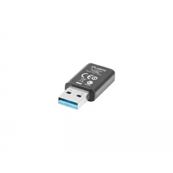 Adaptador de rede USB sem fios LANBERG NC-1200-WI, Wi-Fi USB 2.0, 2 antenas internas de 2 dBi, até 5000 Mbit/s