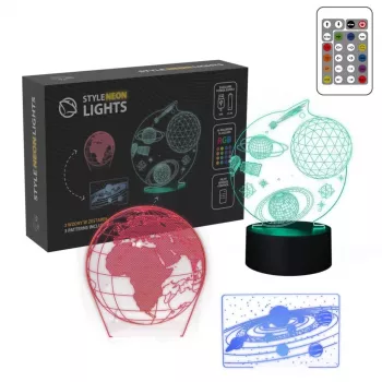 Lâmpada LED decorativa Manta SNL118RGB RGB 3D