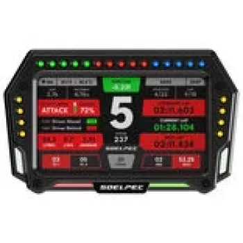 Ecrã de corrida Spectrum SOELPEC XR-5 — ecrã de painel montado no veículo para telemetria de desportos motorizados e dados de tempos por volta