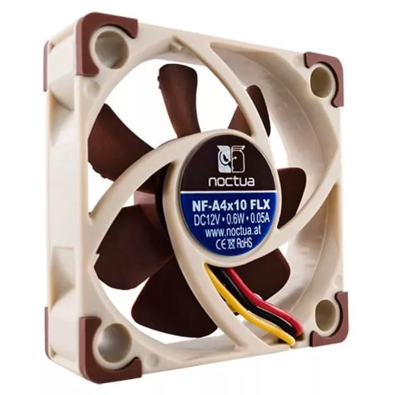 Noctua NF-A4x10 5V ventoinha para caixa de 40 mm, 40x40x10 mm, 5 V, 4500 RPM, 17,9 dB, SSO2, bege/castanho