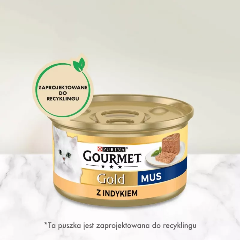 Comida húmida para gatos Purina Nestlé GOURMET Gold peru 85 g lata para gatos adultos, fórmula para excesso de peso