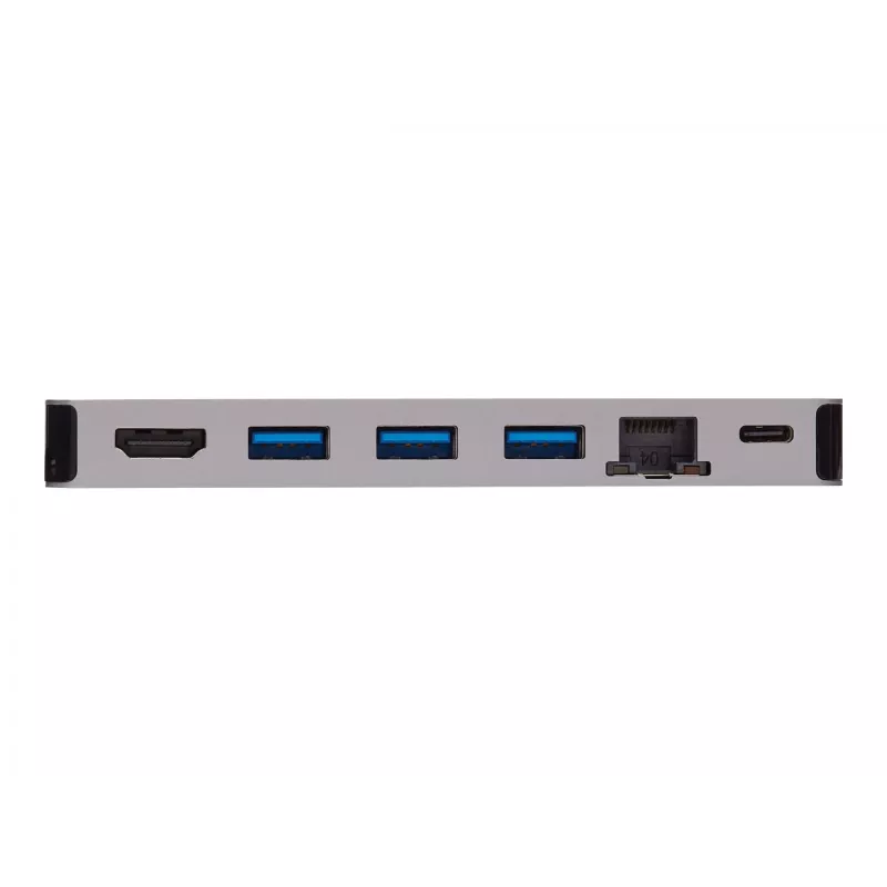 Dock USB-C - 4K HDMI, USB 3.2 Gen 1, hub USB-A, GbE, cartão de memória, carregamento PD 100W, cabo removível U442-DOCK5D-GY