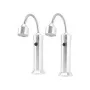 Luz para grelhador RealPower 495550 – aço inoxidável, pilha AAA, conjunto de 2 para grelhador exterior