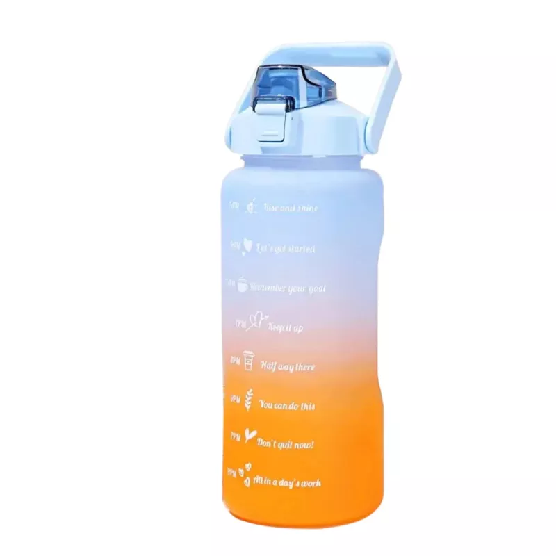 Garrafa de água motivacional Extralink, 2000 ml, garrafa desportiva, azul-laranja, BUT-993