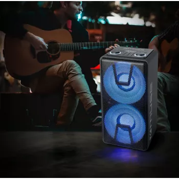 Altifalante Muse Party Box M-1805 DJ 150 W ligação sem fios preto Bluetooth