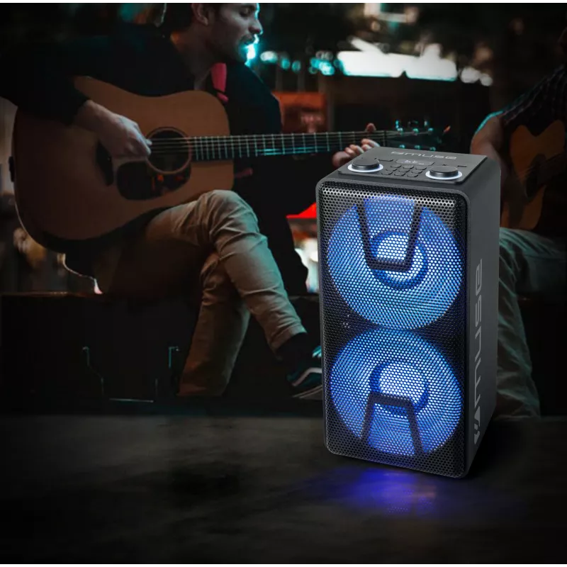 Altifalante Muse Party Box M-1805 DJ 150 W ligação sem fios preto Bluetooth